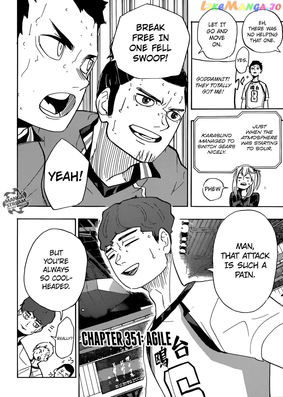 Haikyuu!!, Chapter 351 image 03